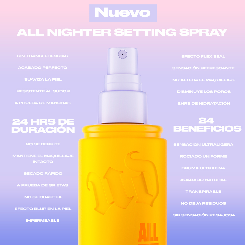 ALL NIGHTER SETTING SPRAY GLOW (SPRAY FIJADOR HIDRATANTE CON ACABADO LUMINOSO)